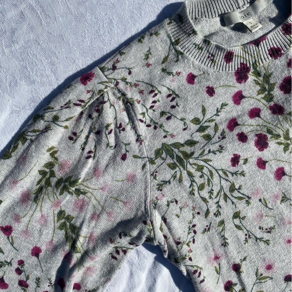 Joie Cotton/Cashmere Floral Sweater - Picture 6 of 10